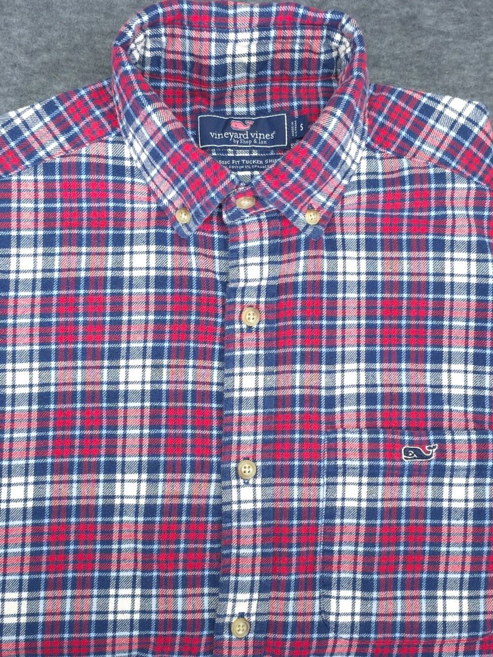 Vineyard Vines Tucker Shirt Plaid Button Down Small Classic Fit